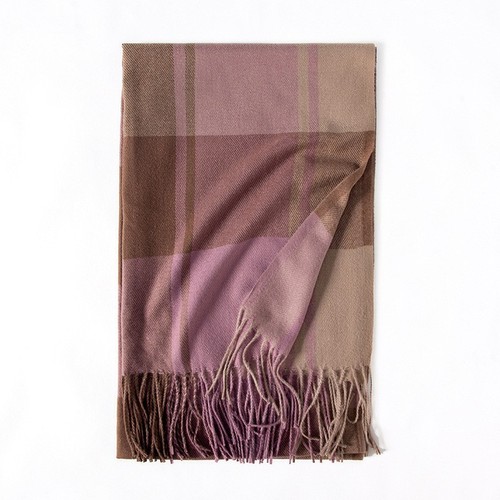 Autumn Winter Scarf Women's Long Scarf Retro Plaid Fringed Scarf Shawl