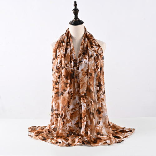 Chiffon Printed Autumn And Winter Fashion Style Women's Warm Fashion Long Scarf