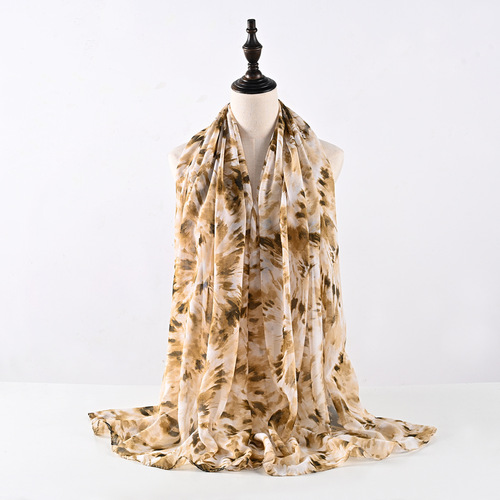 Chiffon Printed Autumn And Winter Fashion Style Women's Warm Fashion Long Scarf