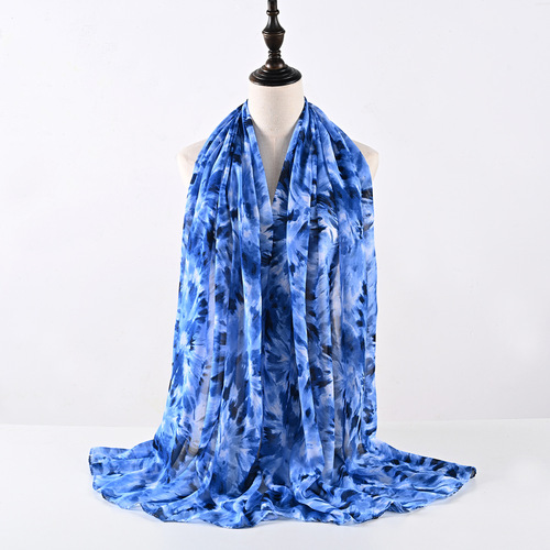 Chiffon Printed Autumn And Winter Fashion Style Women's Warm Fashion Long Scarf