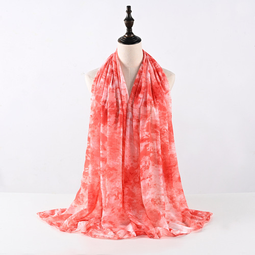 Chiffon Printed Autumn And Winter Fashion Style Women's Warm Fashion Long Scarf