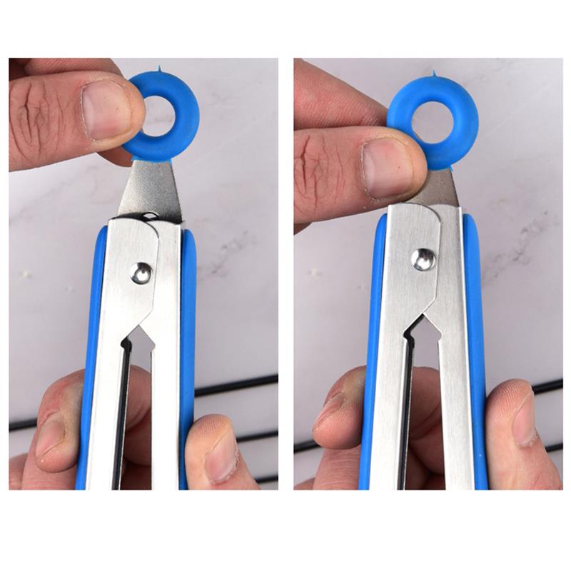 Food Grade Silicone Pasta Tongs Non-Slip Stainless Steel Food Tongs For Noodles Kitchen Tools BBQ Tools Accessories