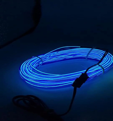3.2mm 3m  10 Colors El Cable Soft Wire With Battery Inverter Performance Dress Led Light Strip