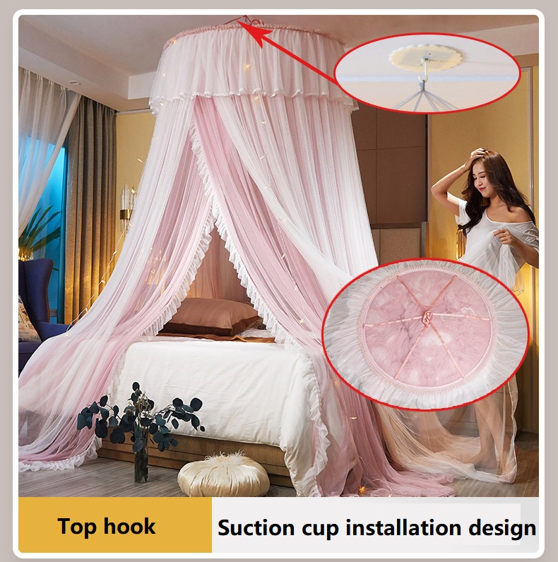 Best Selling Kids' Room Princess Canopy Bed with Mosquito Net Decorative Bed Canopy for Girls