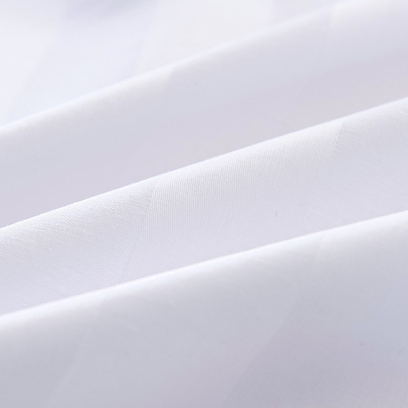 Bleached hotel home textile 100% cotton satin stripe fabric for bedding set