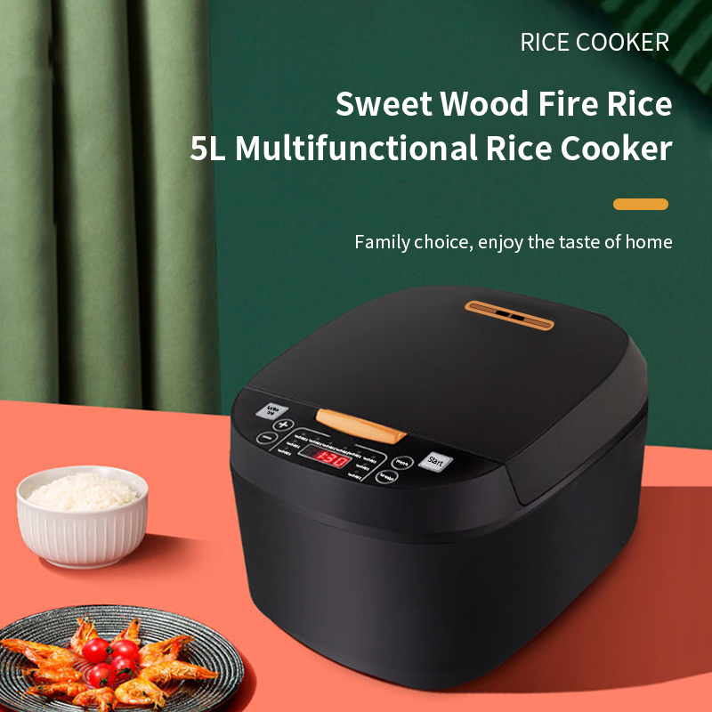 Hot Selling 5L Large Capacity Automatic Smart Digital Touch LCD Multi Non-Stick Home Electric Digital Rice Cooker