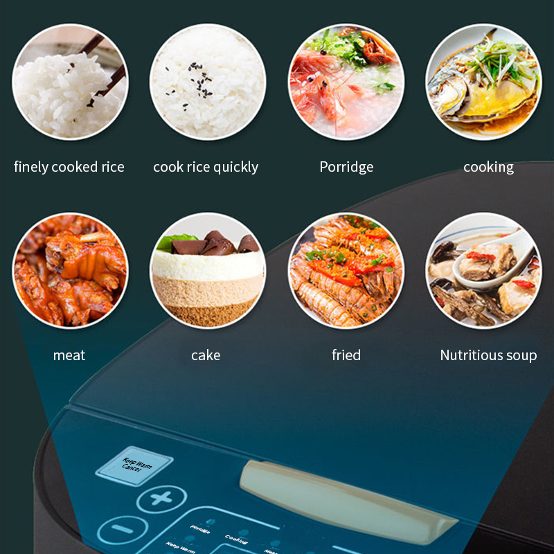 Hot Selling 5L Large Capacity Automatic Smart Digital Touch LCD Multi Non-Stick Home Electric Digital Rice Cooker