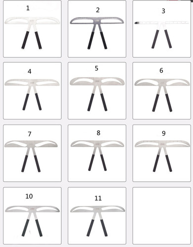 Microblading charm eyebrows stamp tool set  waterproof  brow mapping stencil makeup  eyebrow shaping kit