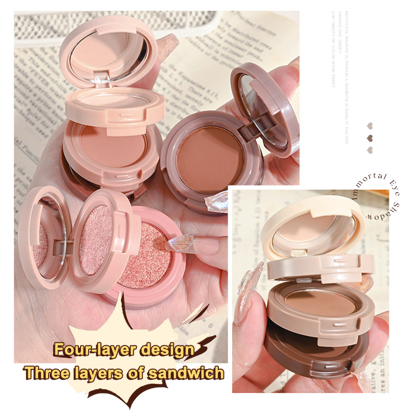 New Durable Waterproof Non Caking Floating Powder Unique Private Label  Diy Makeup Eye Shadow Palette