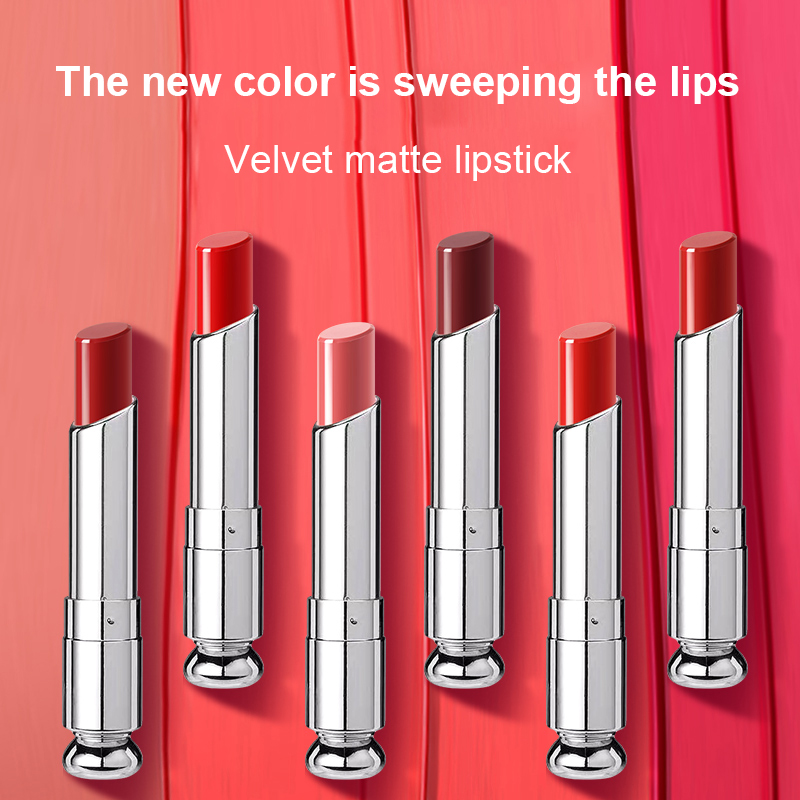 Hot Selling Velvet Lipstick Waterproof Moisturizing Moisturizing Matte Lasting Anti Dizziness Lip Color Female Makeup Li