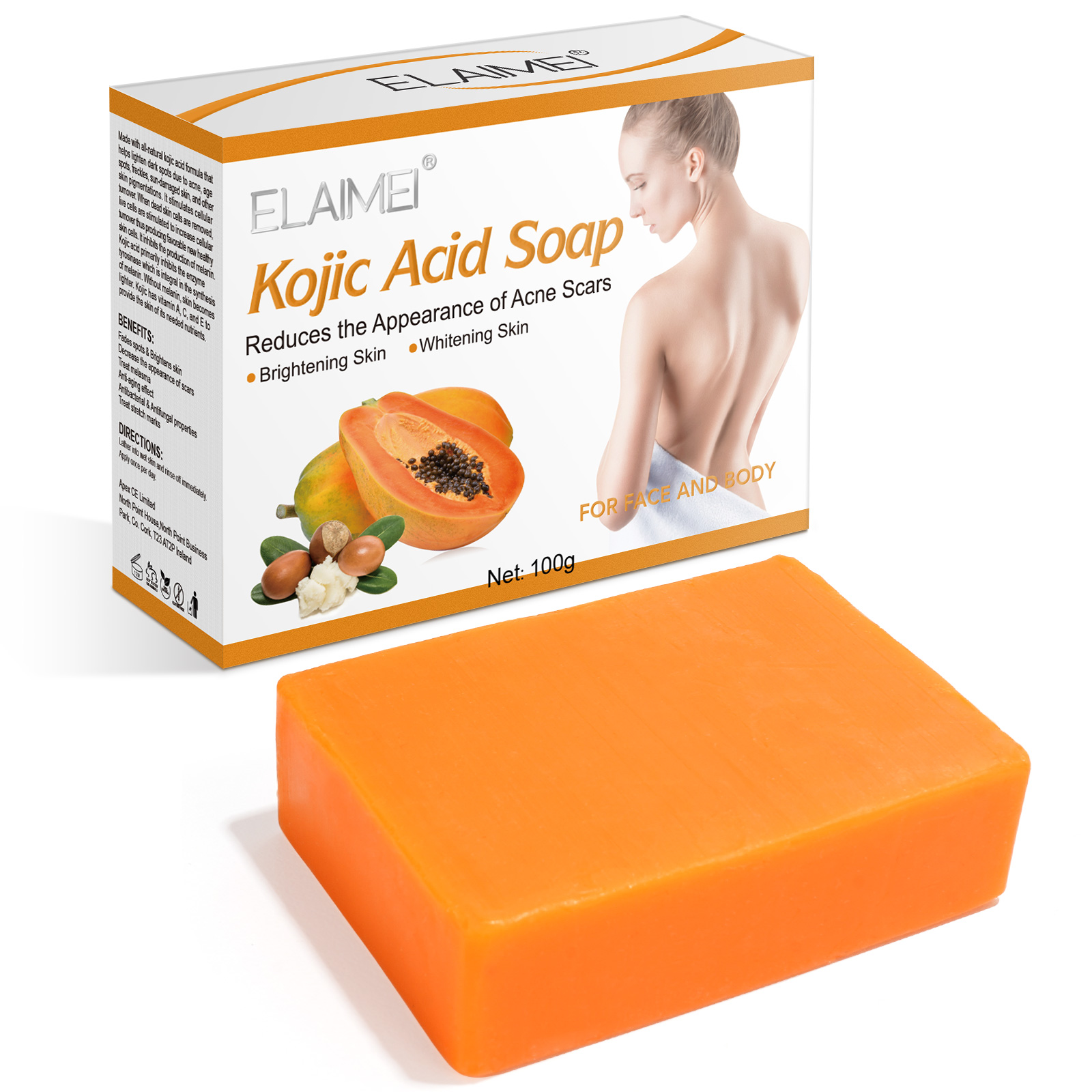 All Natural Kojic Acid Soap Even Tone Bright Complexion Glowing Skin for Face and Body