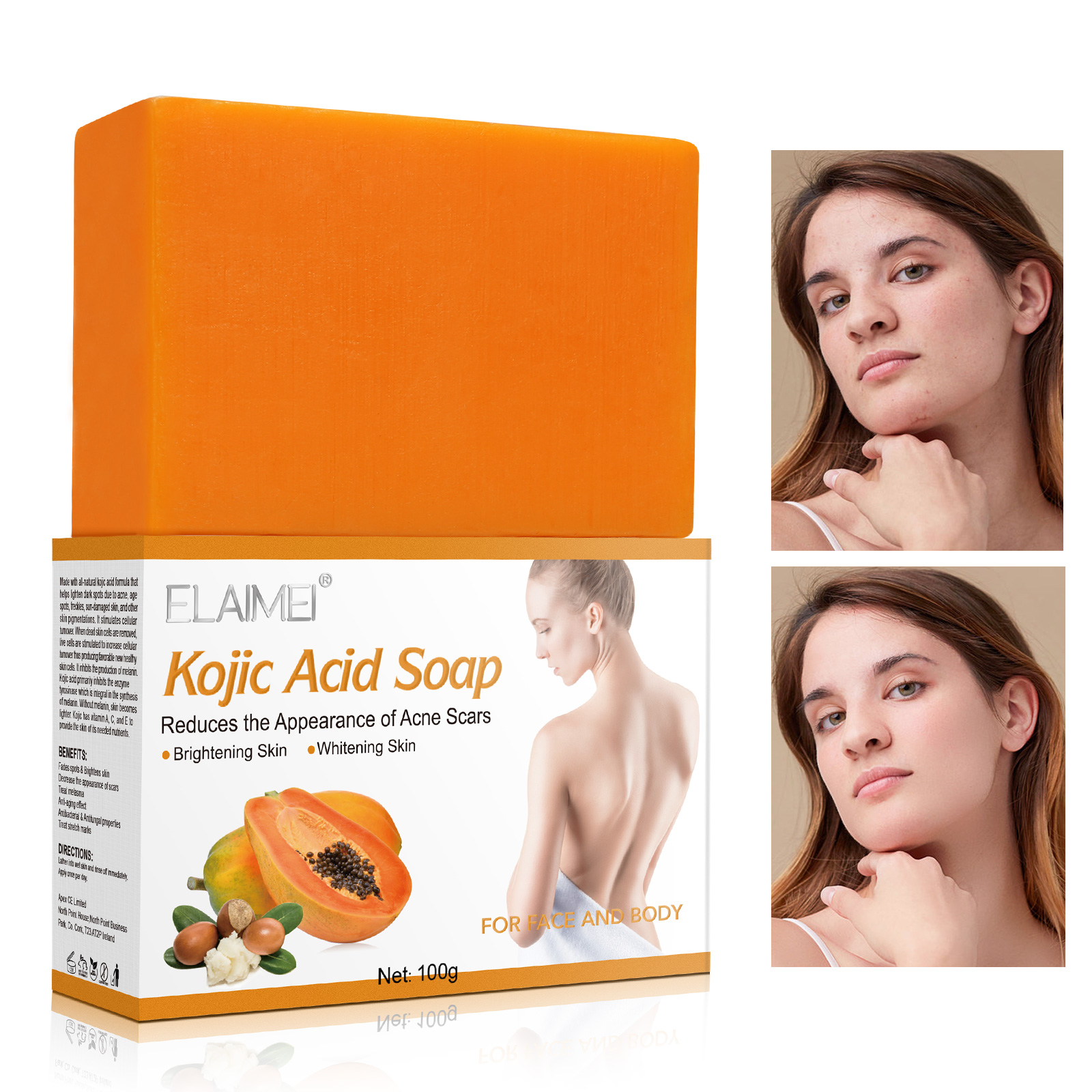 All Natural Kojic Acid Soap Even Tone Bright Complexion Glowing Skin for Face and Body