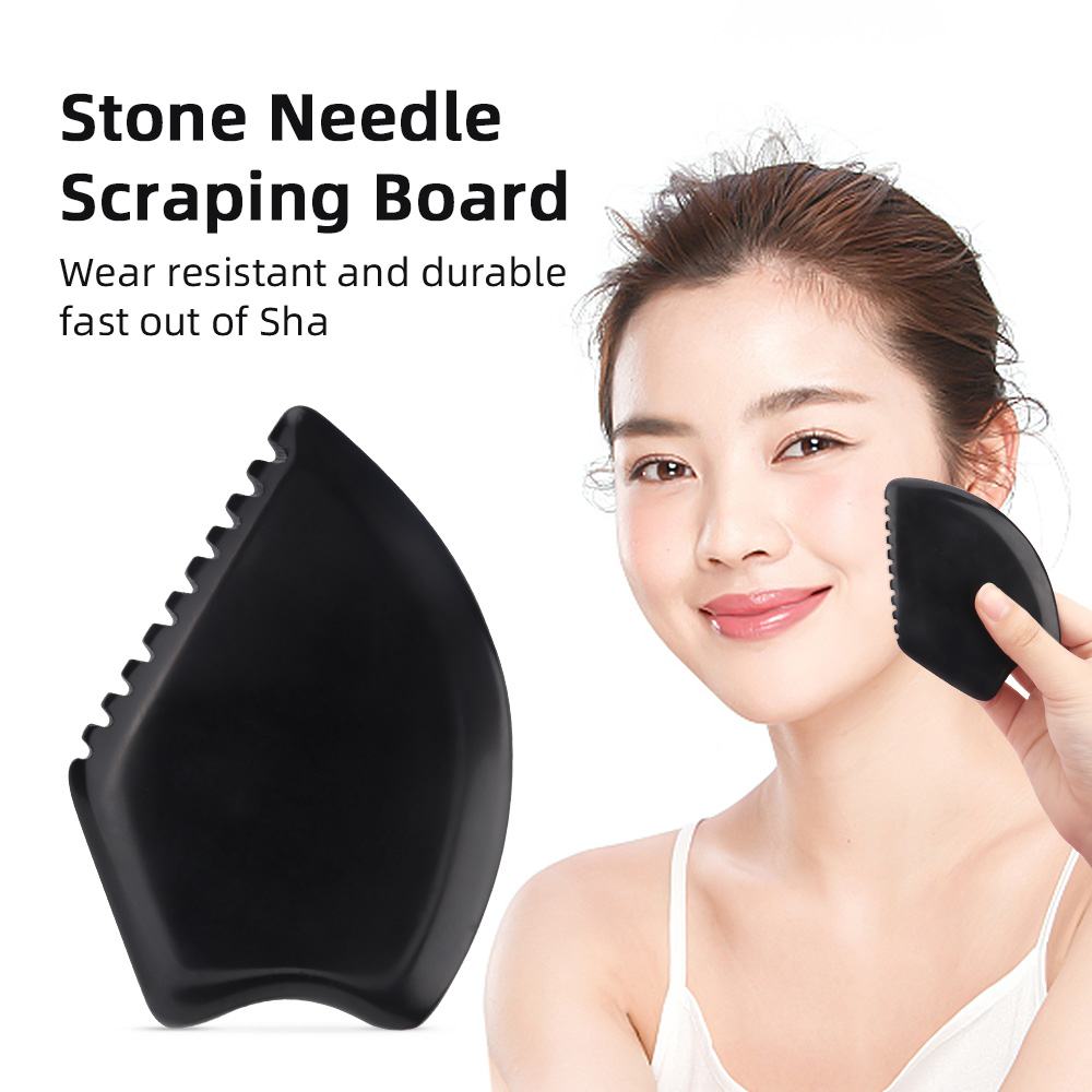 Gua Sha Scraping Black Bian Stone Scraping Massage Wildling GuaSha Massage Tool