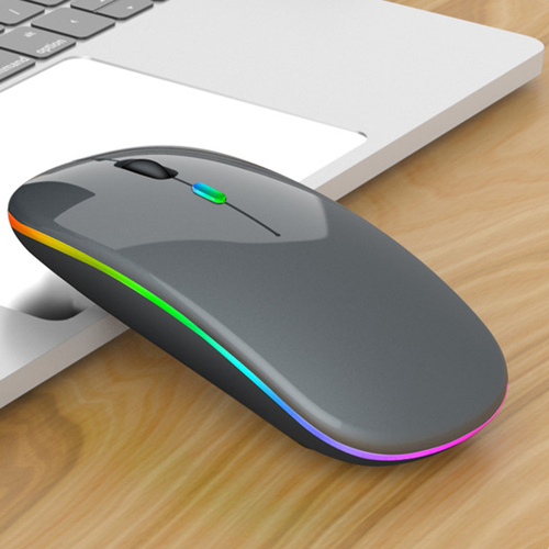 laptop computer accessories Pink 2.4G Optical Ultra Thin LED Lights Gaming Rechargeable Wireless Mouse for MacBook
