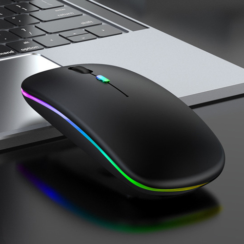 laptop computer accessories Pink 2.4G Optical Ultra Thin LED Lights Gaming Rechargeable Wireless Mouse for MacBook