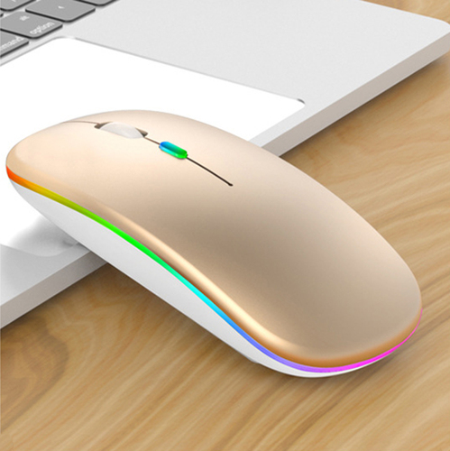 laptop computer accessories Pink 2.4G Optical Ultra Thin LED Lights Gaming Rechargeable Wireless Mouse for MacBook