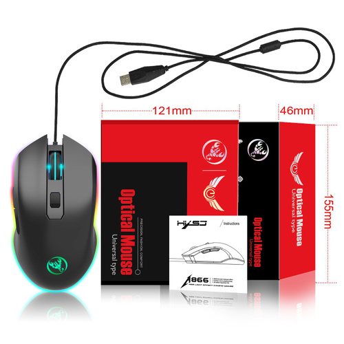 High Quality  Price 6400Dpi Adjustable Wired Gamer Accessories Mouse