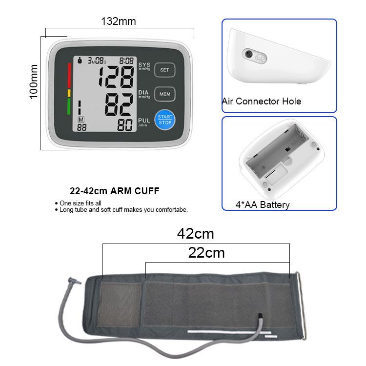 CE ISO Approved Medical U80EH Sphygmomanometer Bp Monitor with Blue tooth Digital Blood Pressure Monitor