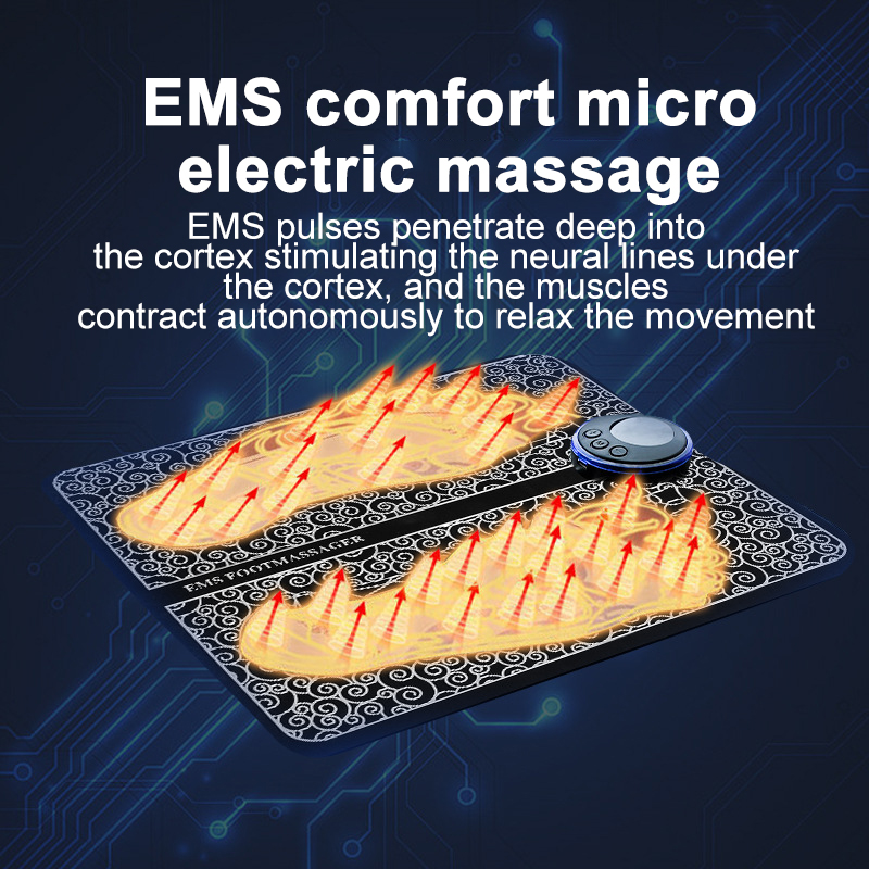 Professional Other Massager Products Electric Foot Mat Massager Massage Device Black Football Shoes Zhejiang Comfortable