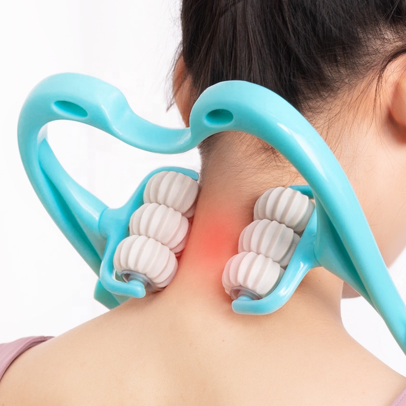 Neck Massage Products Dual Soft Ball Handheld Manual Cervical Spine Massage Dual Trigger Point Neck Massager For Neck Sh