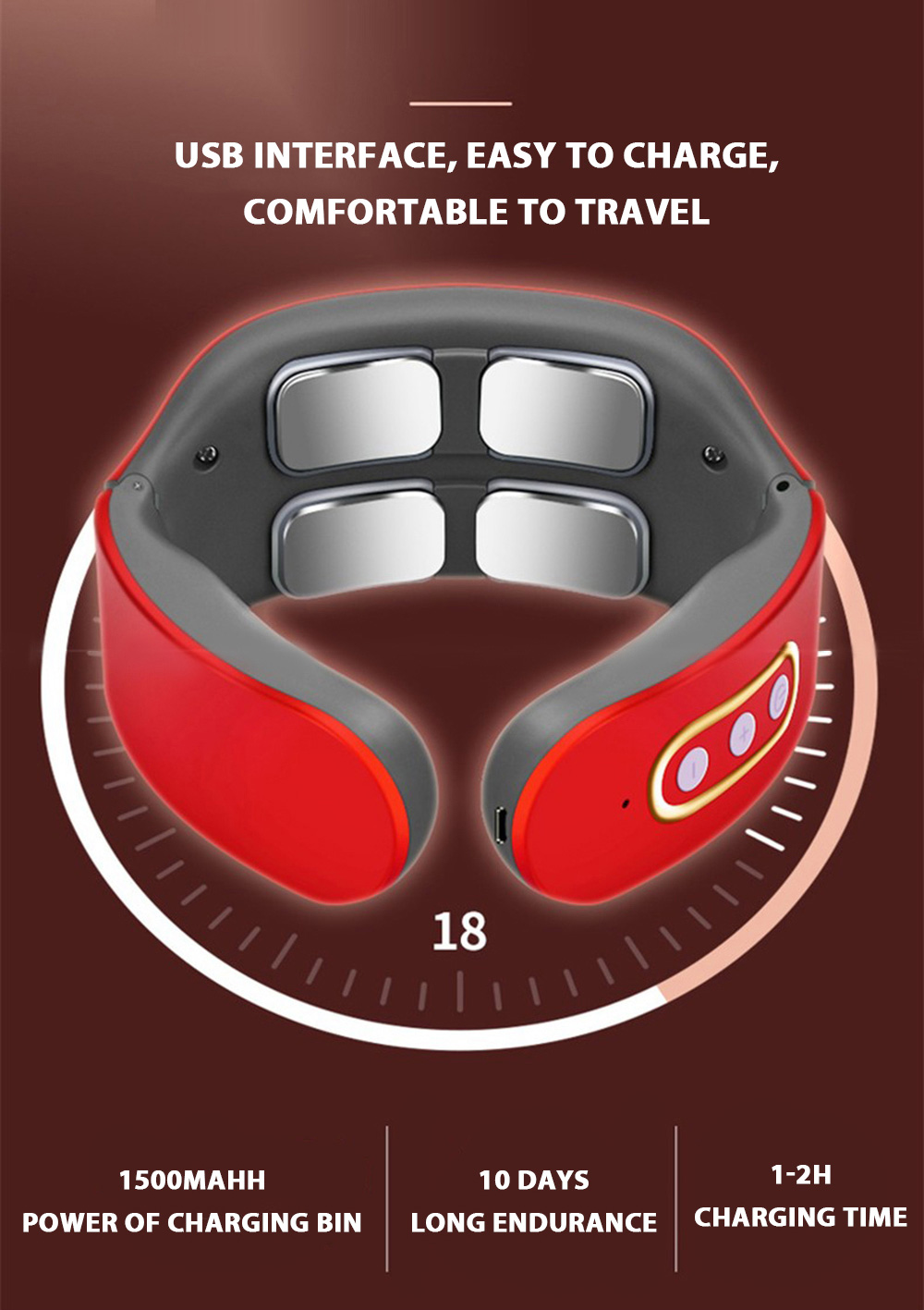 Portable Shoulder Heated Portable  Pulse Device Shiatsu Other Massage Products Neck Massager