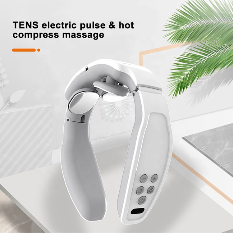Smart Wireless U Shaped Electric Neck And Shoulder Massager With Heating Patch