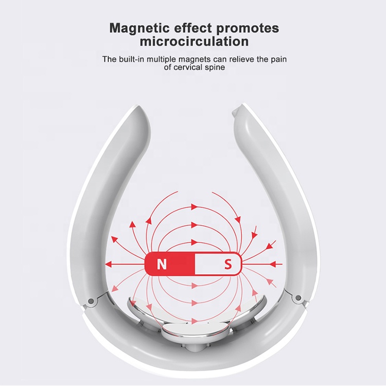 Smart Wireless U Shaped Electric Neck And Shoulder Massager With Heating Patch