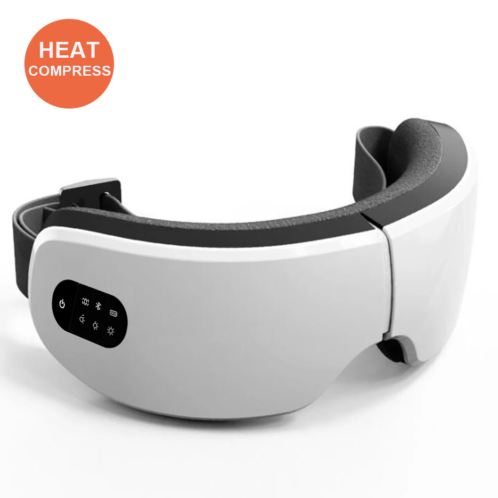 Intelligent Mini Eye Roller Heating Massager Device Tool Ce Rohs Certificate Led Smart Music Heat Compression Eye Massag