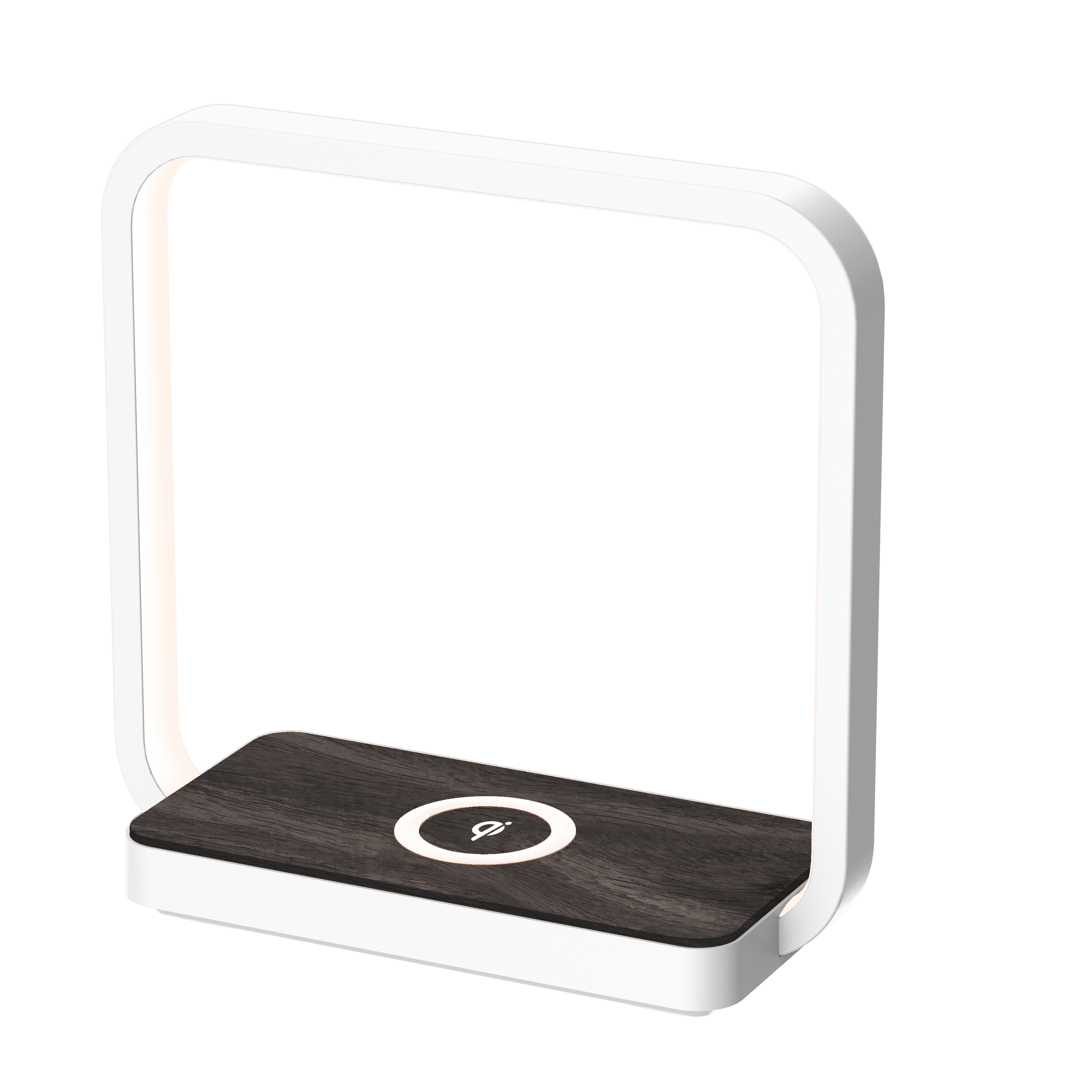  New 3 Grade Brightness Touch Dimmer Desk Lamp With Wireless Charger And Wooden Base For Mobile Phone