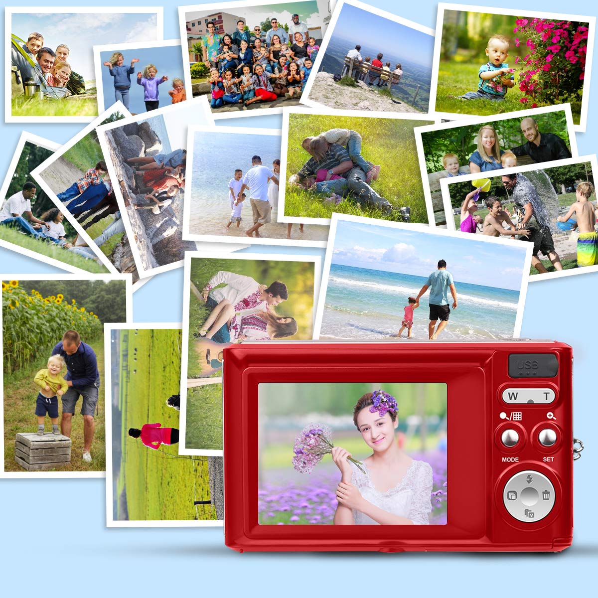 Cheap Digital Photo Camera  2.4 Inch Professional Compact Camera With Smile Catch