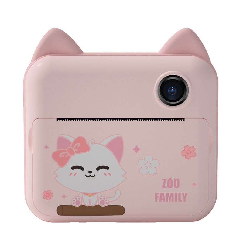 Cute Cartoon Kids Instant Camera Children Fun Christmas Gift Digital Camera Built-In Games 2.0 Inch 4000W X2 Kids Photo 