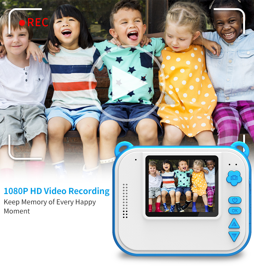 Kids Instant Photo Paper Children Print Camera With Thermal Printer Kid Digital Camera Girl's Toy Child Camera