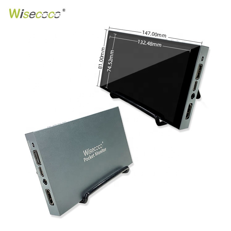 6 Inch 2k Lcd Monitor Qhd Pocket High Brightness 450cd/m2 Built-in 5000 Mah Battery Portable Monitor