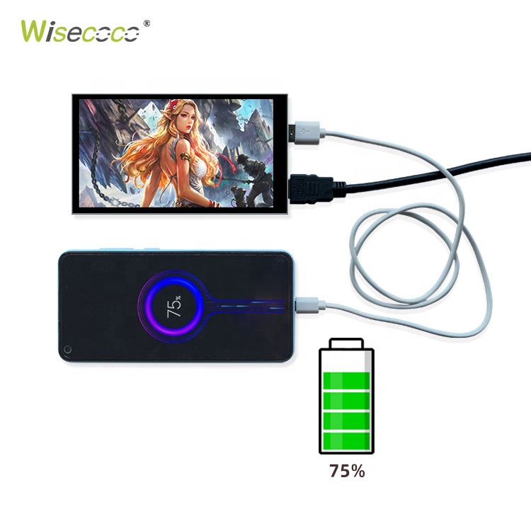 6 Inch 2k Lcd Monitor Qhd Pocket High Brightness 450cd/m2 Built-in 5000 Mah Battery Portable Monitor