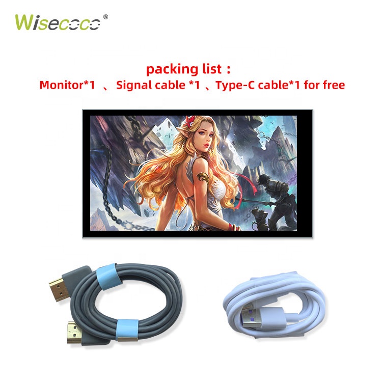 6 Inch 2k Lcd Monitor Qhd Pocket High Brightness 450cd/m2 Built-in 5000 Mah Battery Portable Monitor
