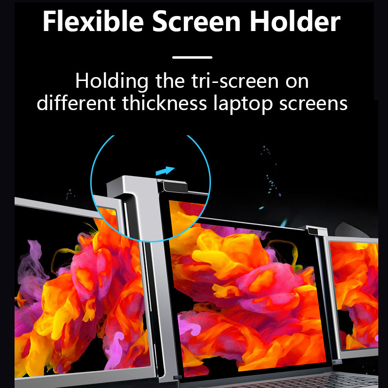  / Triple Laptop Screen Extender Dual 15 inch FOPO 1080P LCD monitors portable Tri screen monitor for lapto