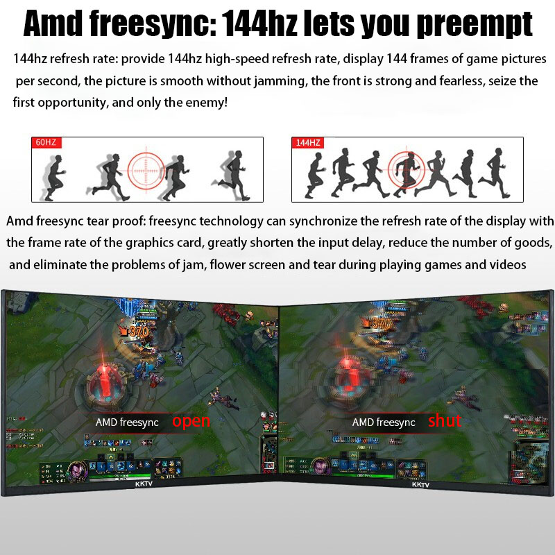 For  monitors 24 inches 144hz High refresh for  XPS 13 Hd desktop esports Eat Chicken game LCD screen desktop monitor
