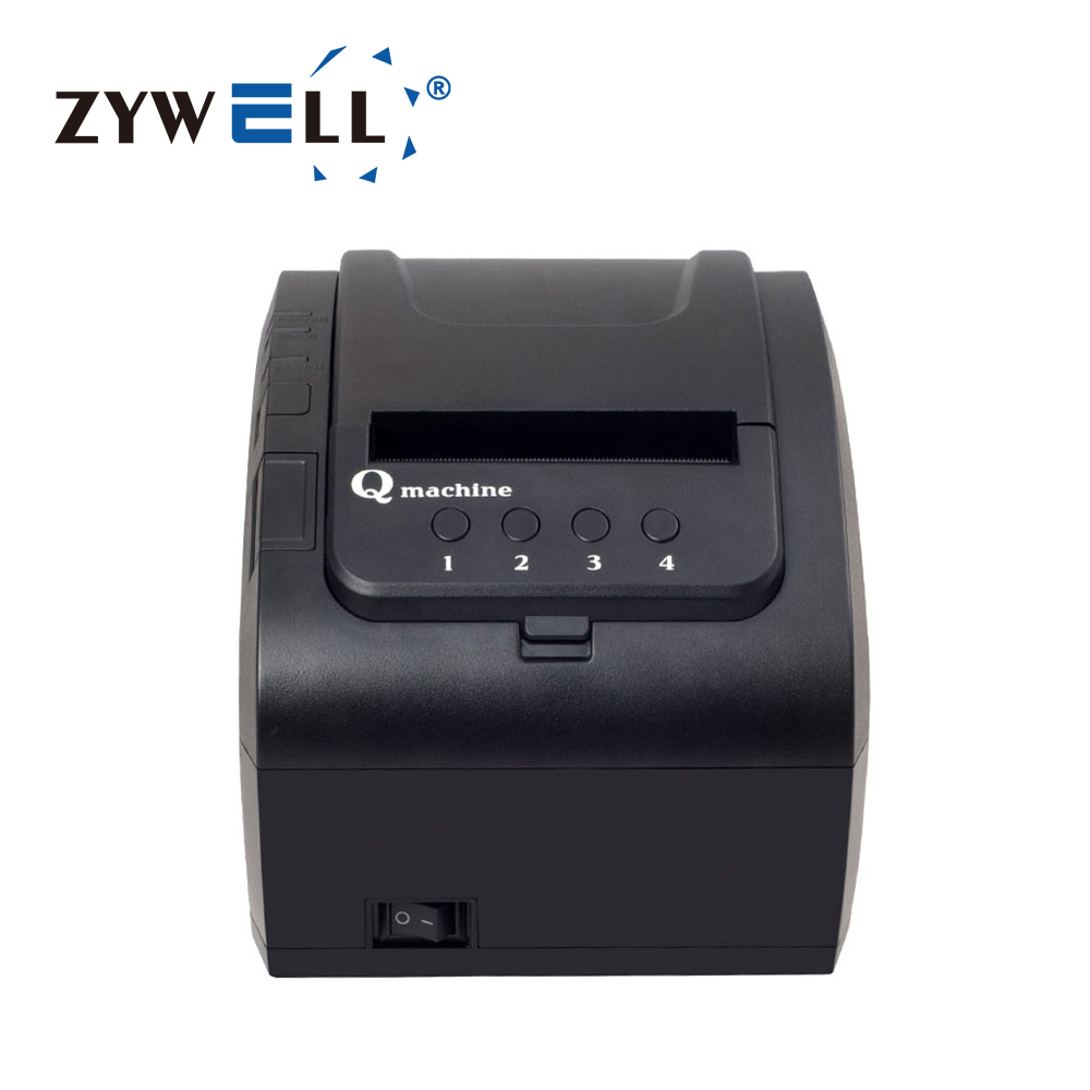 ZYWELL queue number machine 80mm thermal receipt printer for computer queue ticket printer