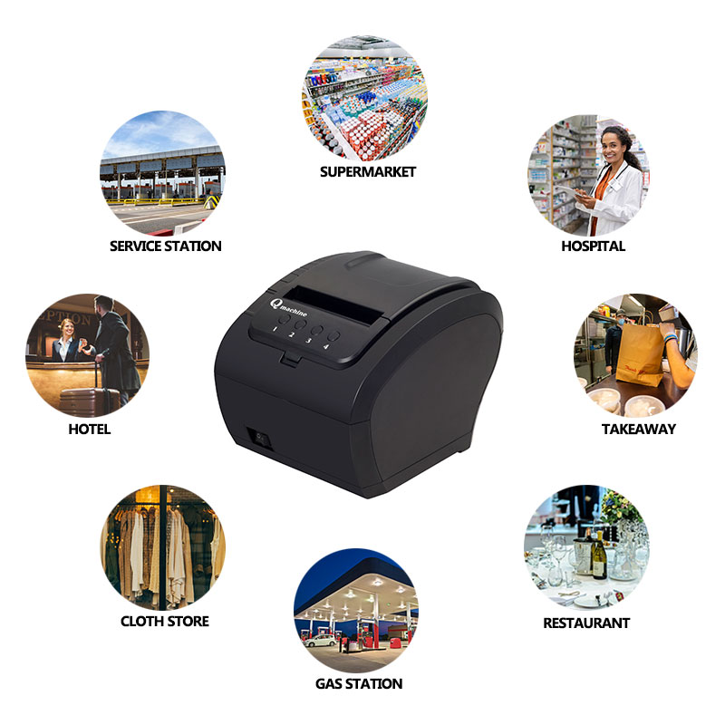 ZYWELL queue number machine 80mm thermal receipt printer for computer queue ticket printer