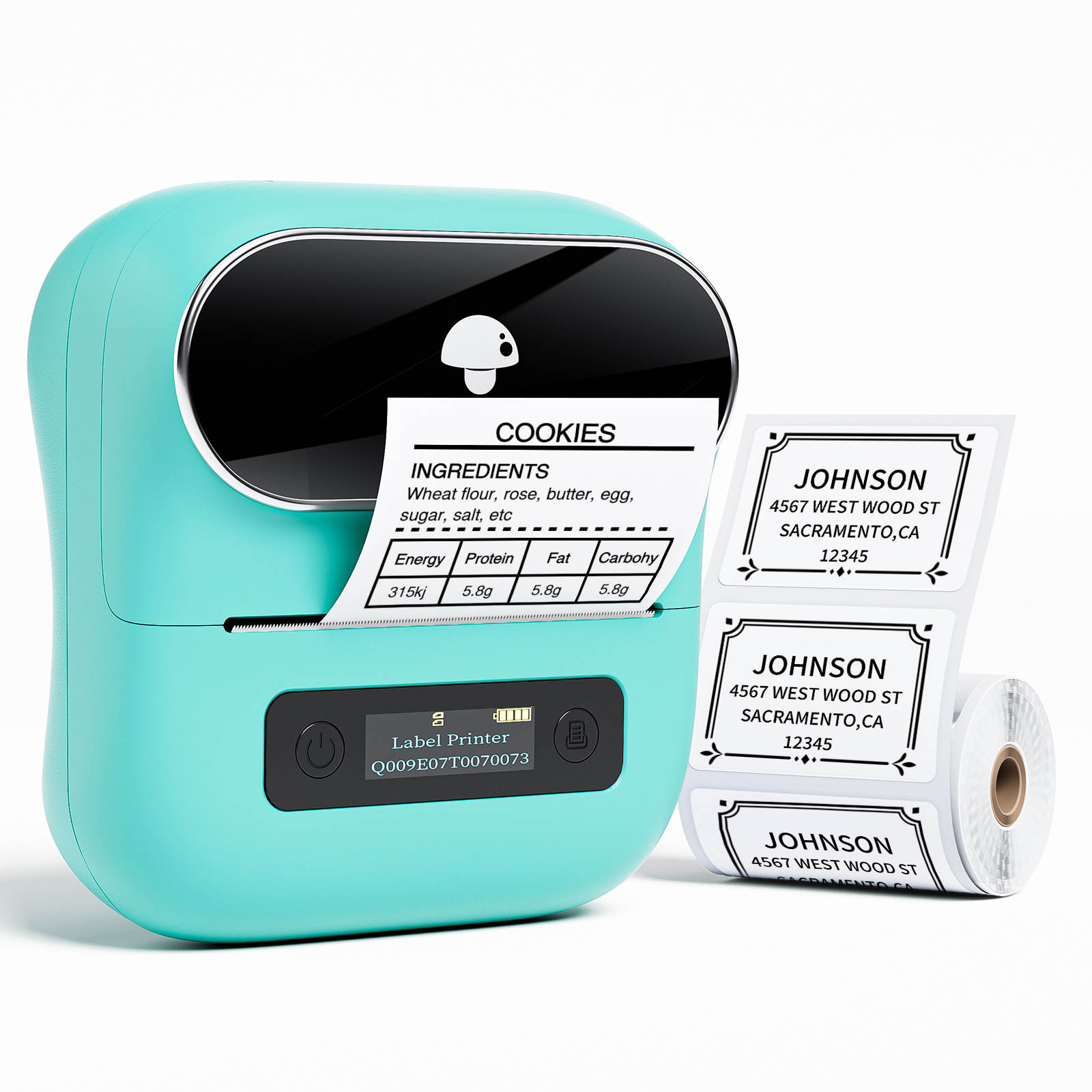 Handheld 80mm Mini Thermal Label Printer M220 for Phones Computer