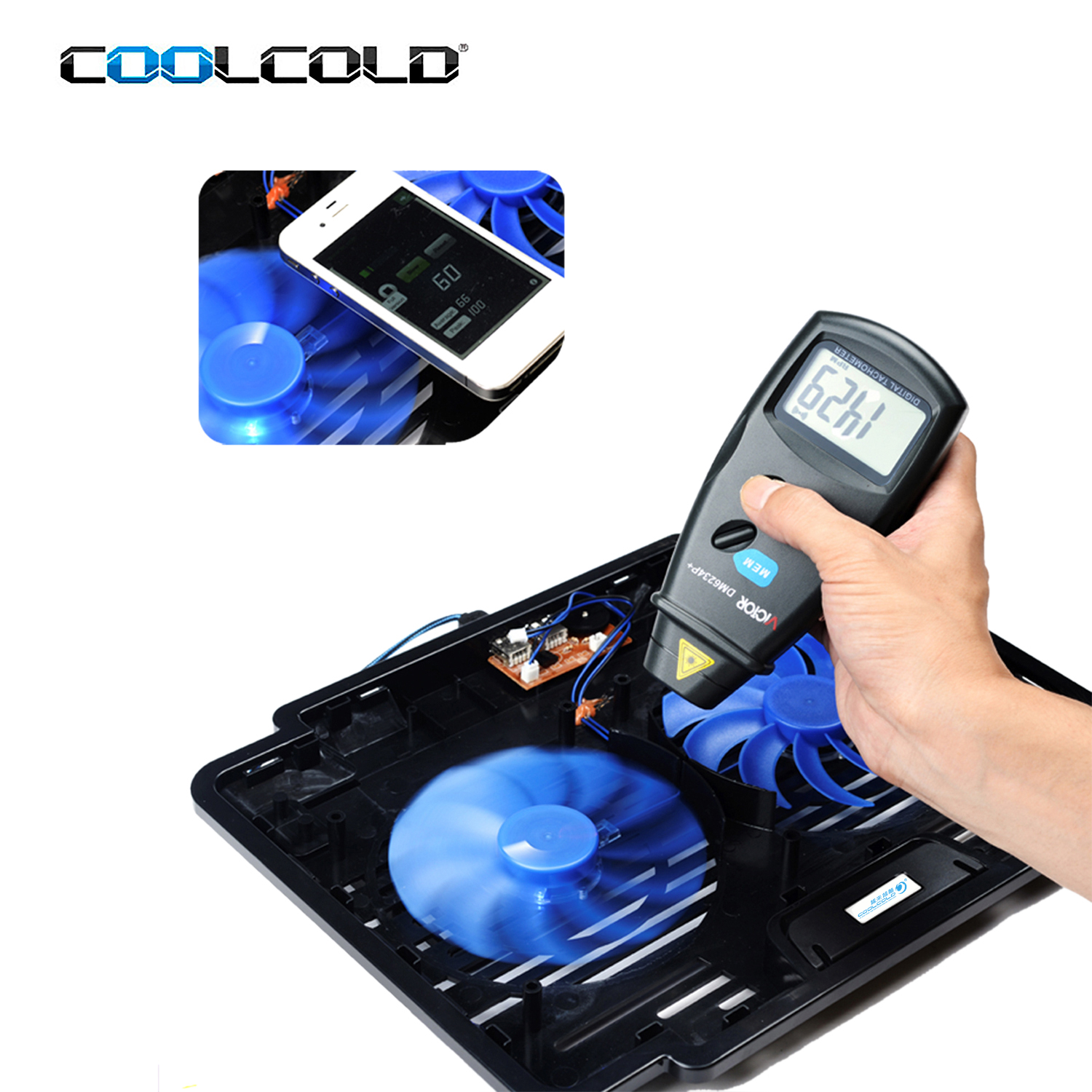 Portable super slim two cooling fans laptop pc accessories hot sale heat sink notebook cooling pad for 15.6 inch