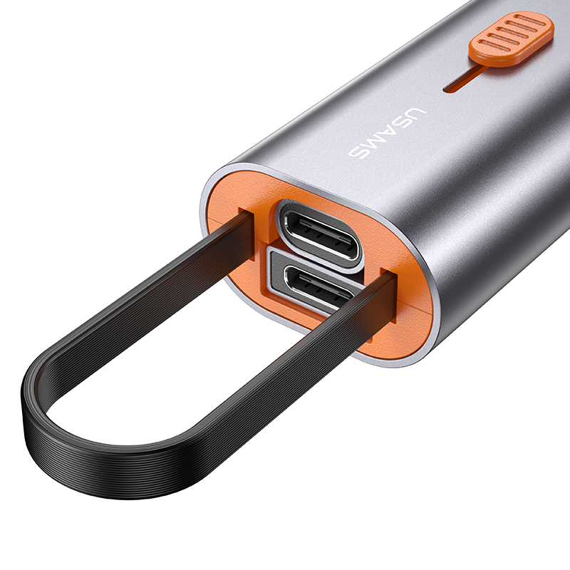 USAMS SJ560 4 in 1 Multifunctional 60W PD Fast Charging cable foldable 60W PD type c to type c fast charging data cable