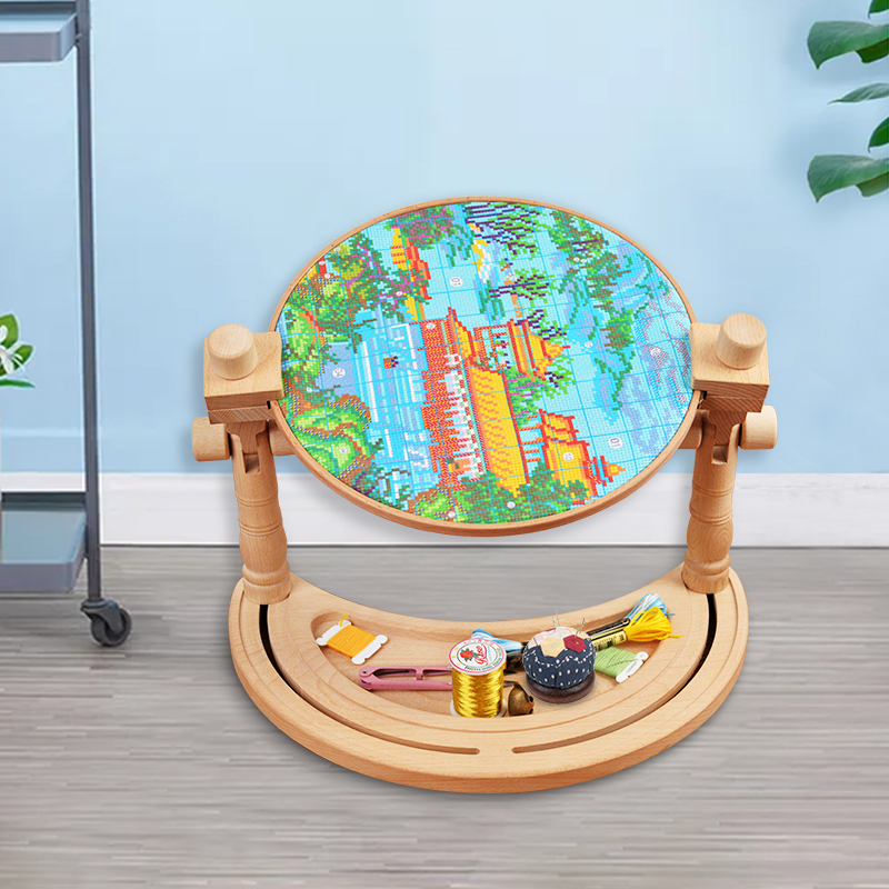 & Bay Bench Embroidery Frame Diy Needlework Cross Stich Embroidery Kit Frame with Instructions  Folk Art