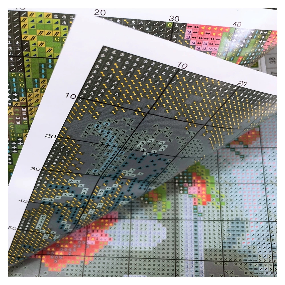 HUACAN Angel Cross Stitch Kit Embroidery Cotton Thread Mosaic Painting Girl  Needlework 14CT Christmas Decorati