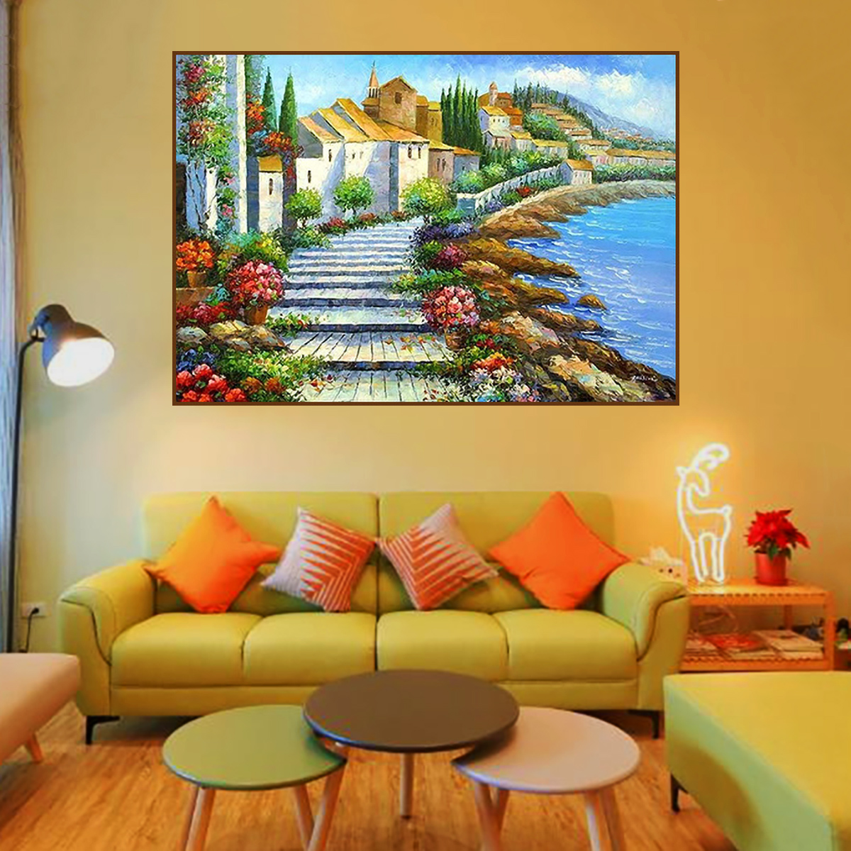  OME needlework cross stitch landscape paintings wall art cross stitch kits for adults