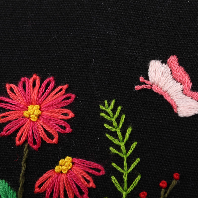 Embroidery DIY Cross Stitch Kits Flower Patterns Needlework Set with Embroidery Hoop Handmade Arts Crafts Sewing Gift