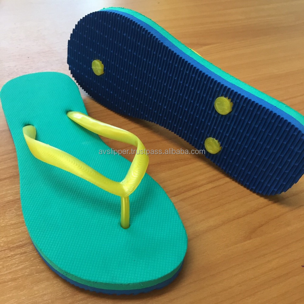 Two tone slipper slides slippers woman man shoes new product from Thailand