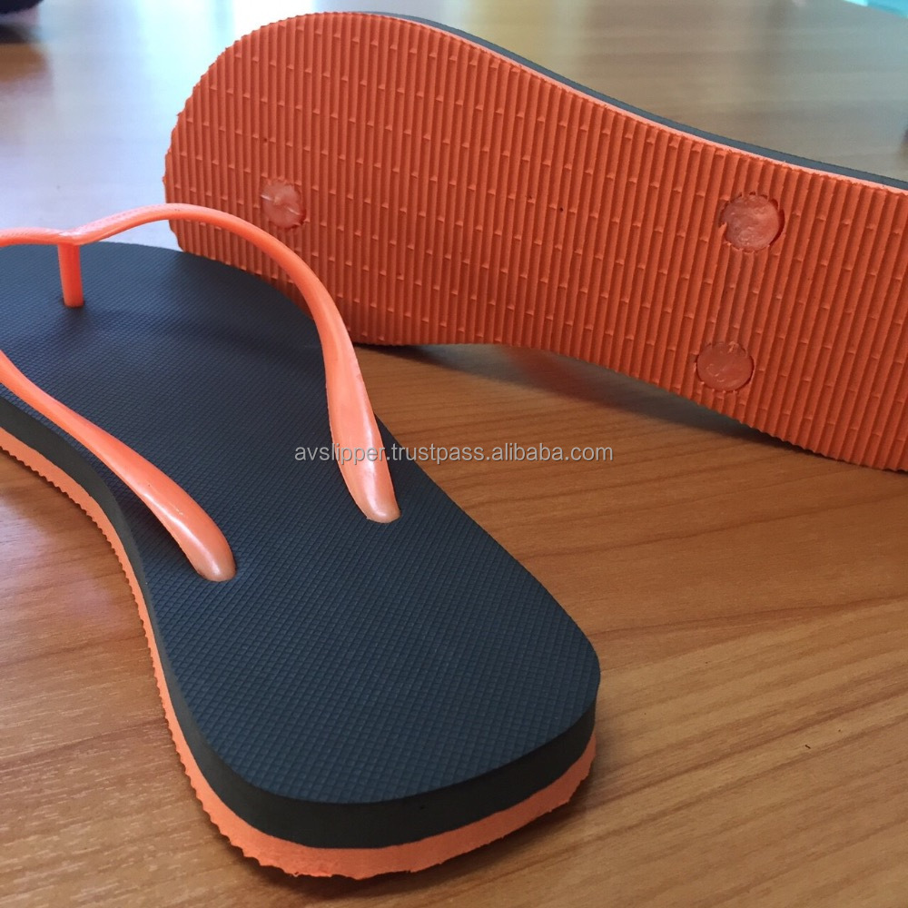 Two tone slipper slides slippers woman man shoes new product from Thailand