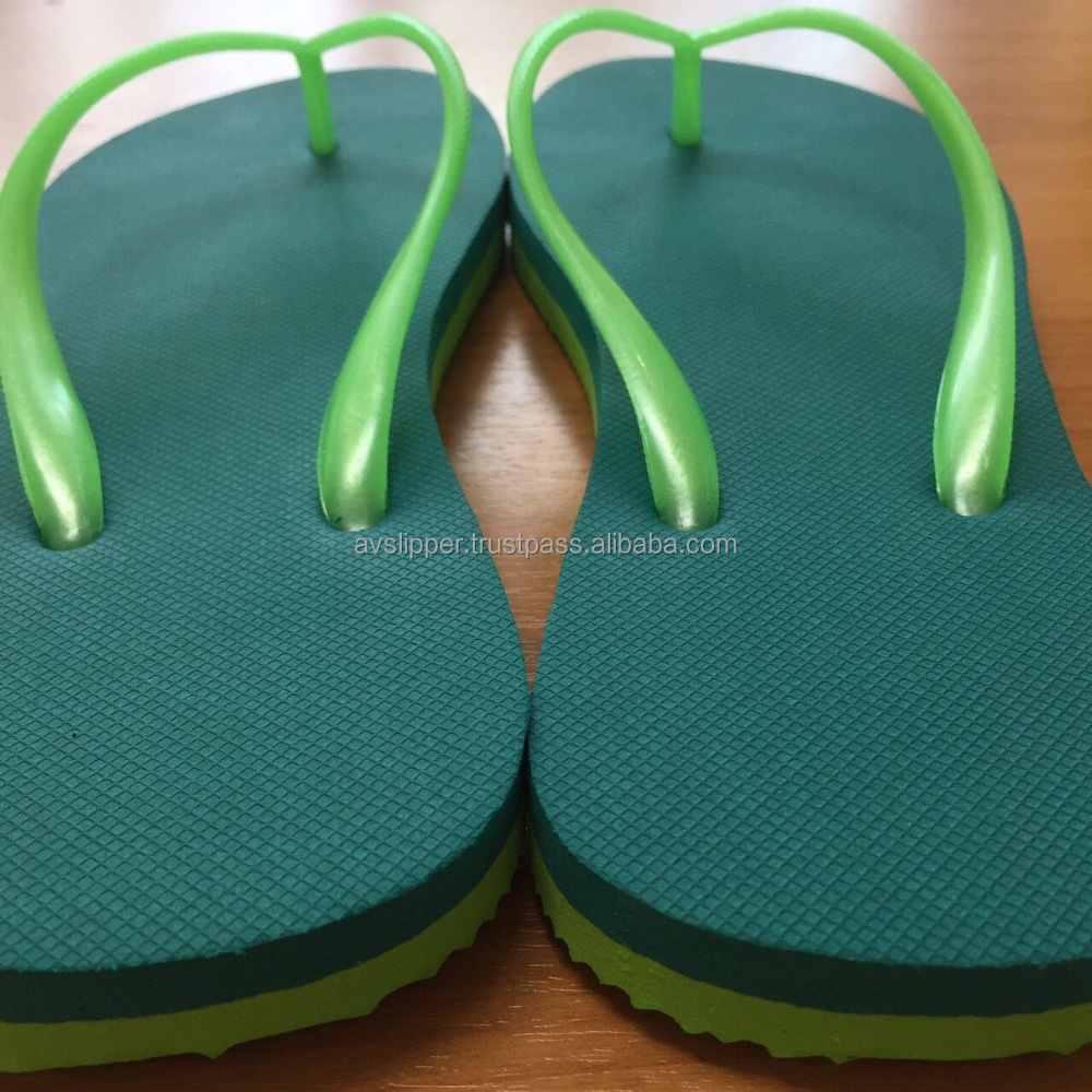 Two tone slipper slides slippers woman man shoes new product from Thailand