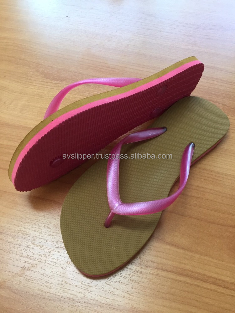 Two tone slipper slides slippers woman man shoes new product from Thailand